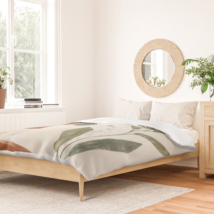 Still Life with Girl and Growing Plant Duvet Cover Gallery Image 2