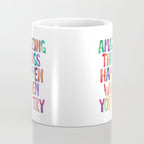 AMAZING THINGS HAPPEN WHEN YOU TRY rainbow watercolor Coffee Mug Gallery Image 4