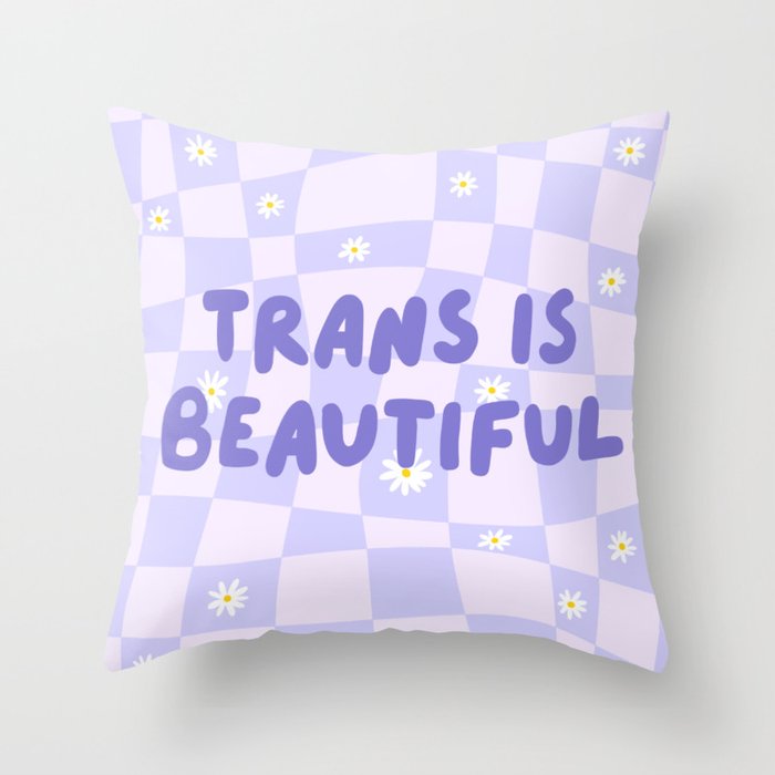 Trans is Beautiful Throw Pillow Gallery Image 6