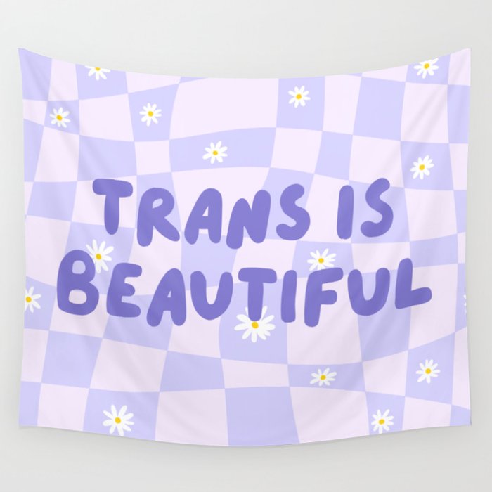 Trans is Beautiful Wall Tapestry Gallery Image 1