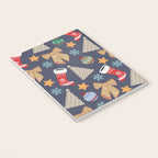 Cute Christmas Navy Blue Notebook Gallery Image 3