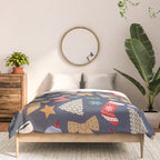 Cute Christmas Navy Blue Comforter Gallery Image 3