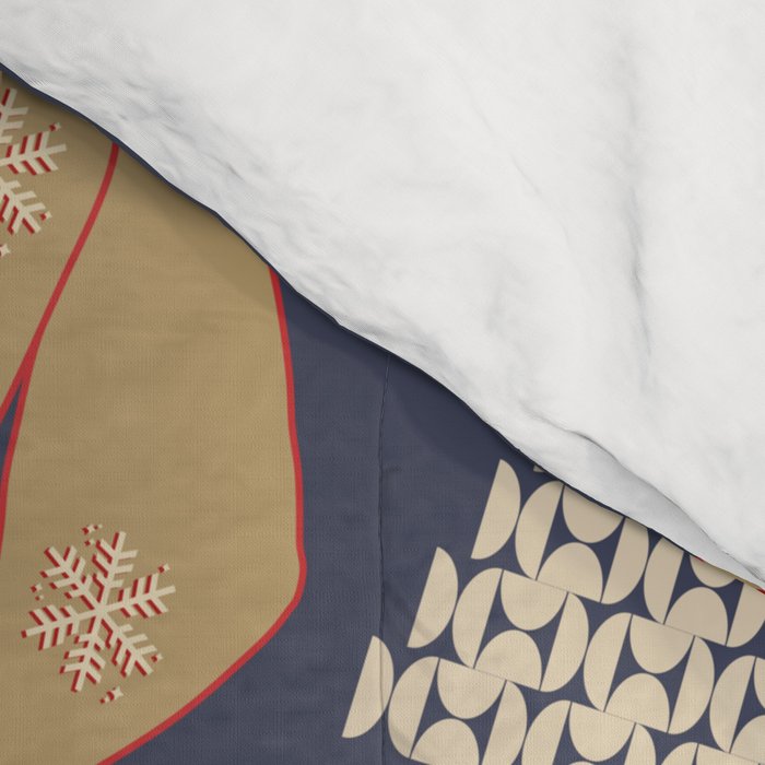Cute Christmas Navy Blue Comforter Gallery Image 4