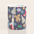 Cute Christmas Navy Blue Coffee Mug Gallery Image 4