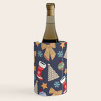 Cute Christmas Navy Blue Wine Chiller Gallery Image 2