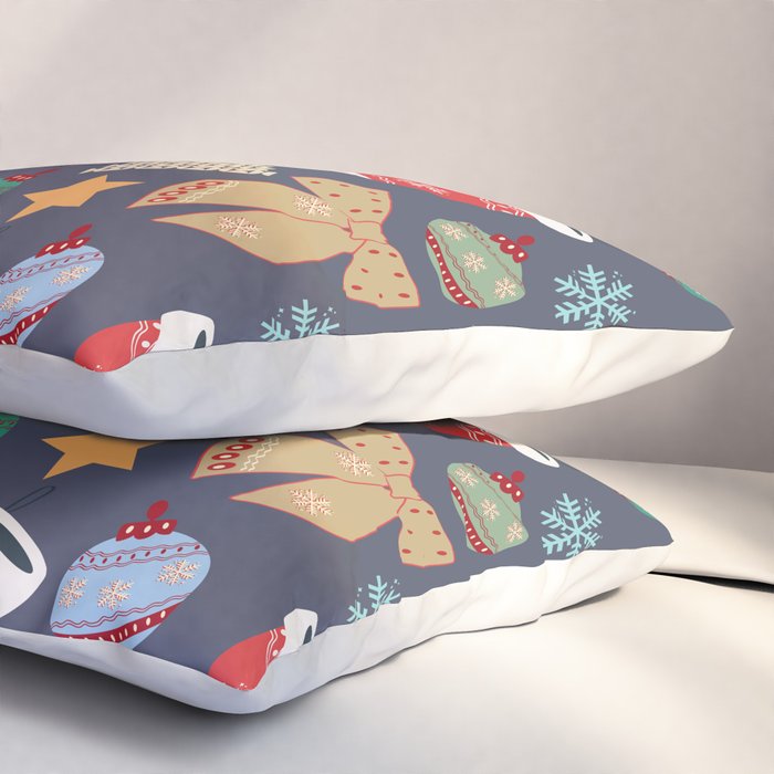 Cute Christmas Navy Blue Pillow Sham Gallery Image 3