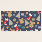 Cute Christmas Navy Blue Desk Mat Gallery Image 3