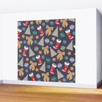 Cute Christmas Navy Blue Wall Mural Gallery Image 2