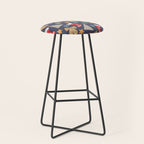 Cute Christmas Navy Blue Stool Gallery Image 1