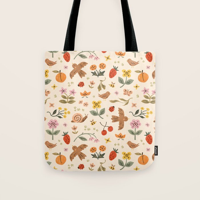 In Bloom - Gouache Nature Print Tote Bag Gallery Image 1