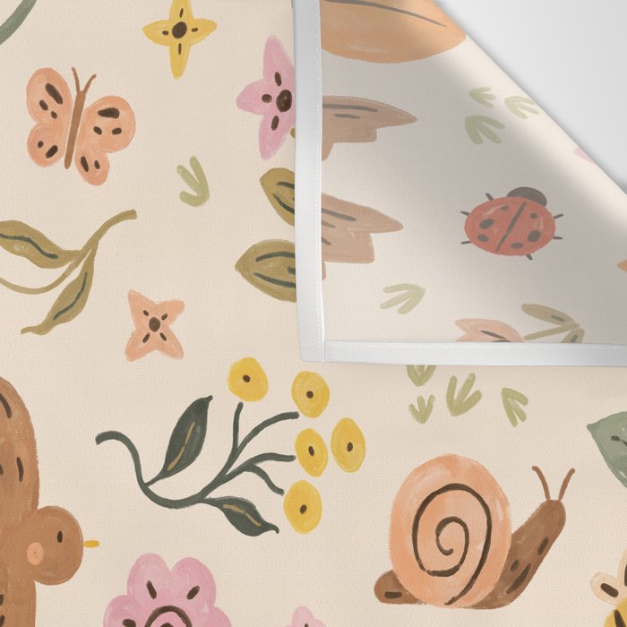 In Bloom - Gouache Nature Print Wall Tapestry Gallery Image 3