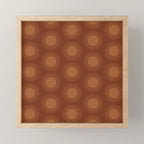 Boho Summer Sun Pattern IX Burnt Red and Orange Mini Art Print Gallery Image 1