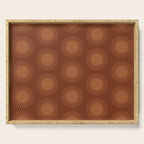 Boho Summer Sun Pattern IX Burnt Red and Orange Serving Tray Gallery Image 1