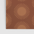 Boho Summer Sun Pattern IX Burnt Red and Orange Poster Gallery Image 3