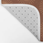 Boho Summer Sun Pattern IX Burnt Red and Orange Bath Mat Gallery Image 2