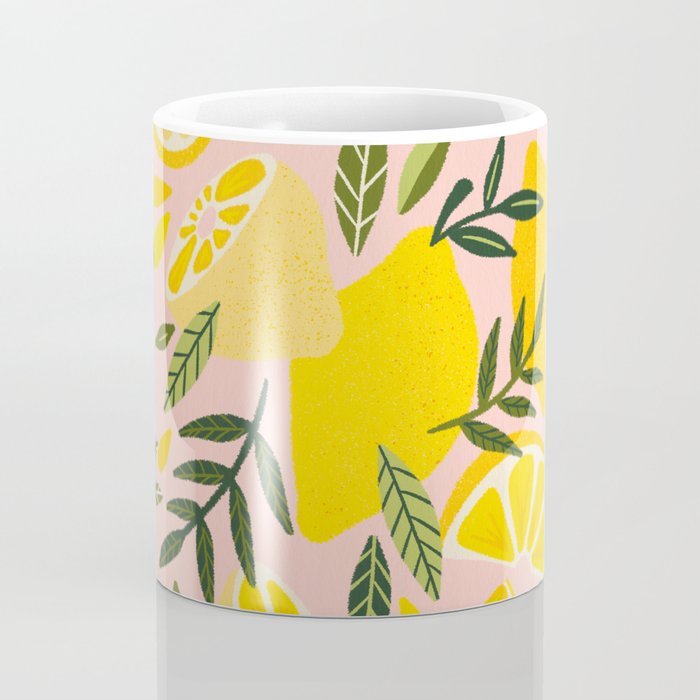 Lemon Blooms - Blush Palette Coffee Mug Gallery Image 4