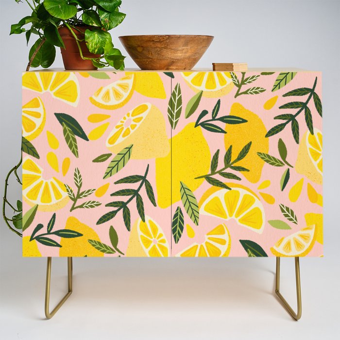 Lemon Blooms - Blush Palette Credenza Gallery Image 1