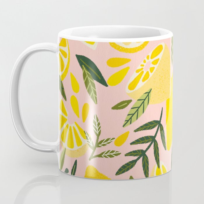 Lemon Blooms - Blush Palette Coffee Mug Gallery Image 3