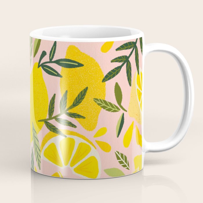Lemon Blooms - Blush Palette Coffee Mug Gallery Image 1