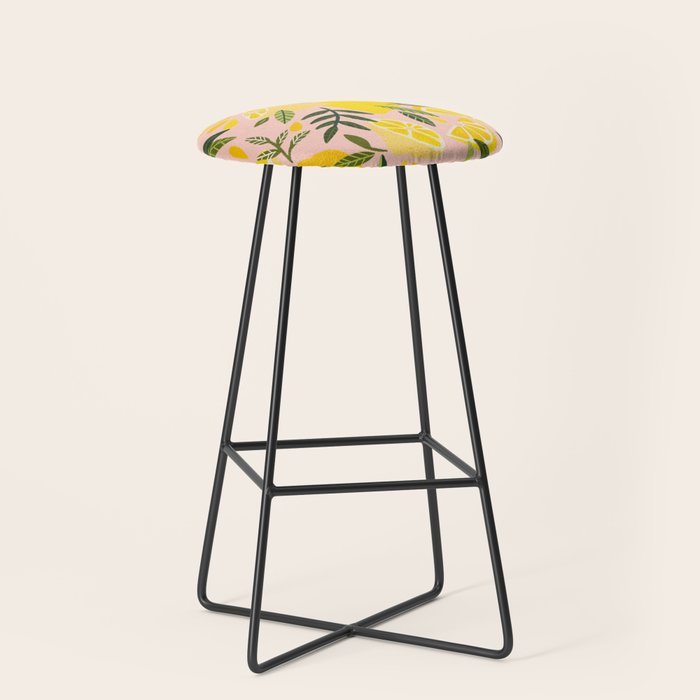 Lemon Blooms - Blush Palette Stool Gallery Image 1