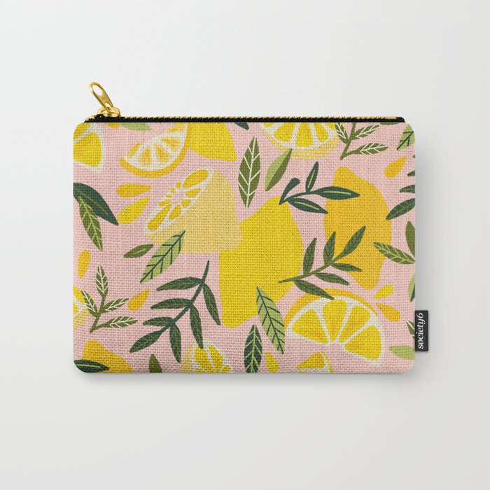 Lemon Blooms - Blush Palette Carry All Pouch Gallery Image 1