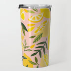 Lemon Blooms - Blush Palette Travel Mug Gallery Image 3