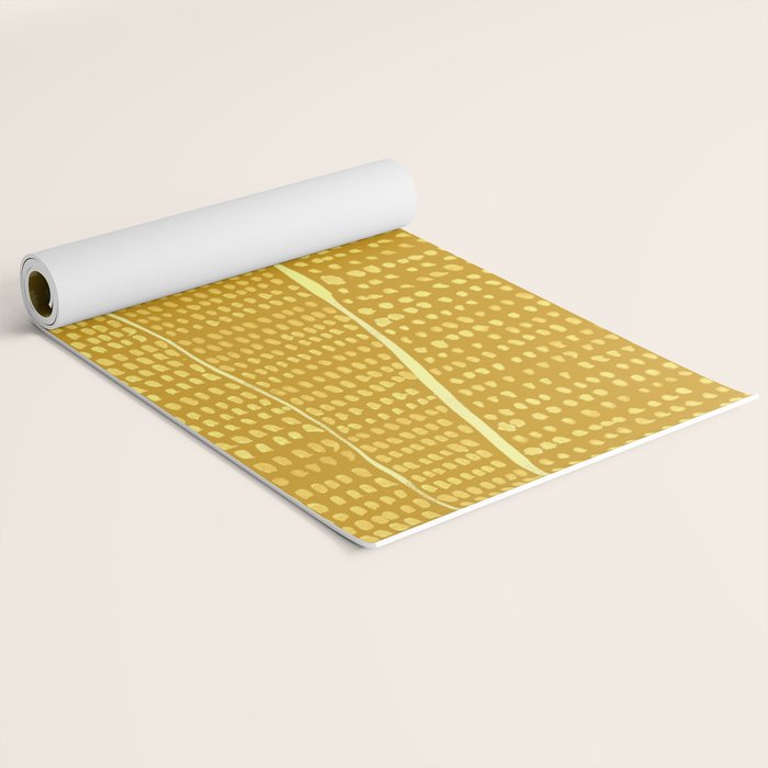 Categorize Print in Yellow Yoga Mat Gallery Image 2