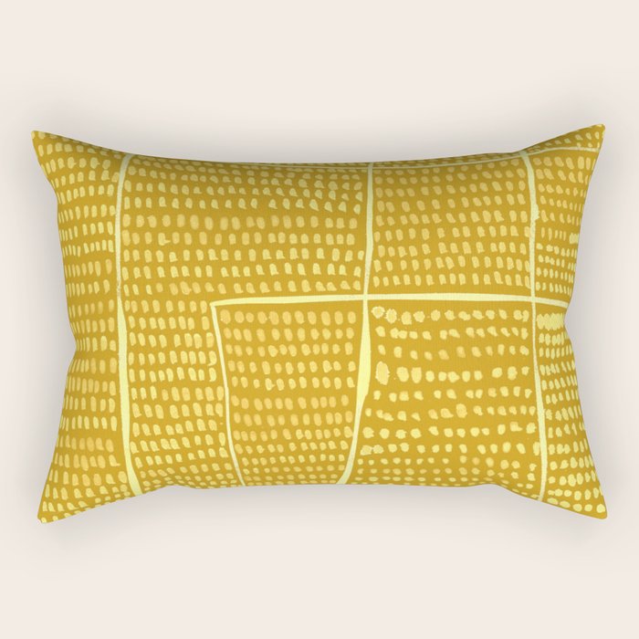 Categorize Print in Yellow Rectangular Pillow Gallery Image 2