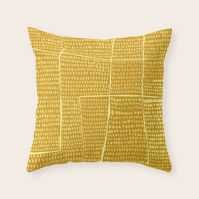 Categorize Print in Yellow Throw Pillow Gallery Image 6