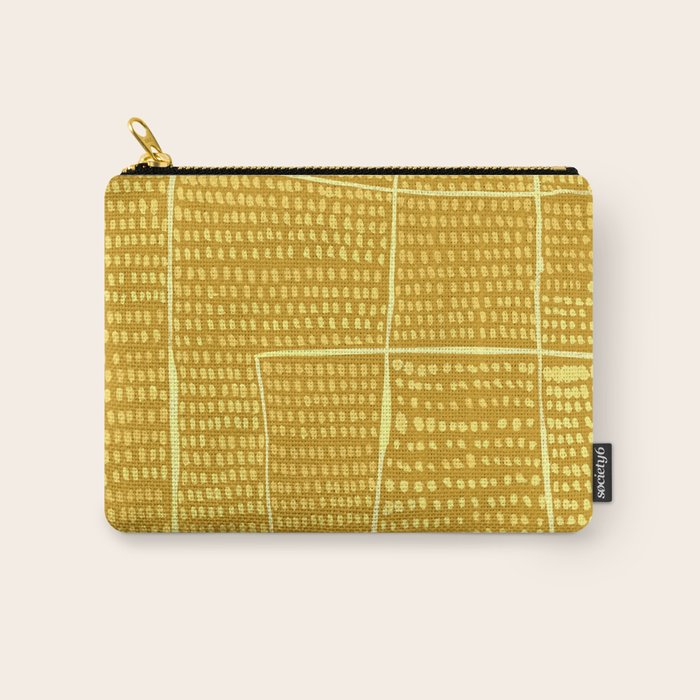 Categorize Print in Yellow Carry All Pouch Gallery Image 1