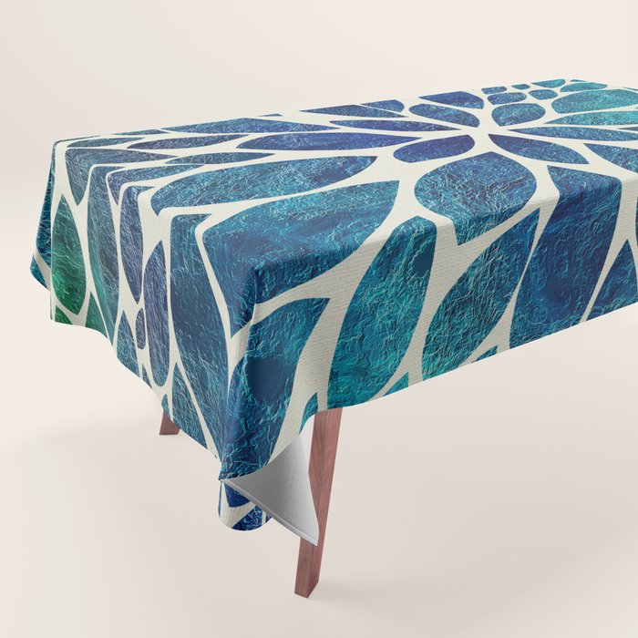 Petal Burst - Turquoise Tablecloth Gallery Image 1