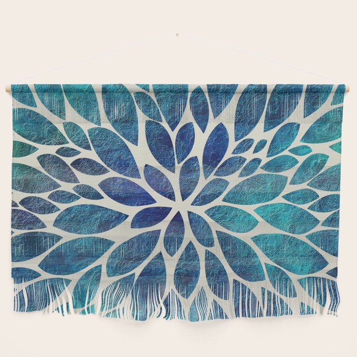 Petal Burst - Turquoise Wall Hanging Gallery Image 1