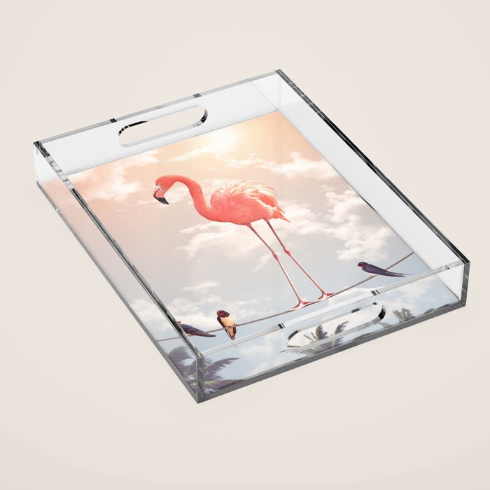 FLAMINGO & FRIENDS Acrylic Tray Gallery Image 1