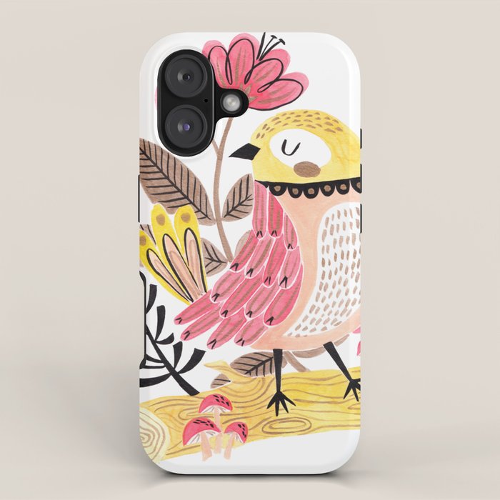 Little Birdy on a Log iPhone Case Gallery Image 1