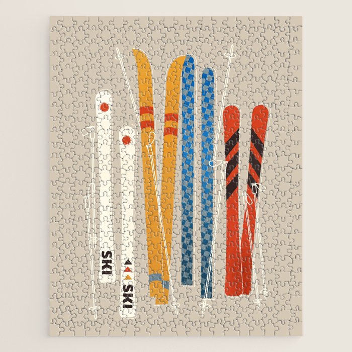 Ski Illustration Jigsaw Puzzle Gallery Image 1
