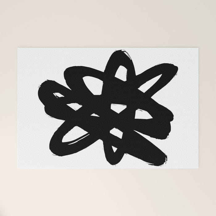 Radioactive Ink White Background Welcome Mat Gallery Image 1