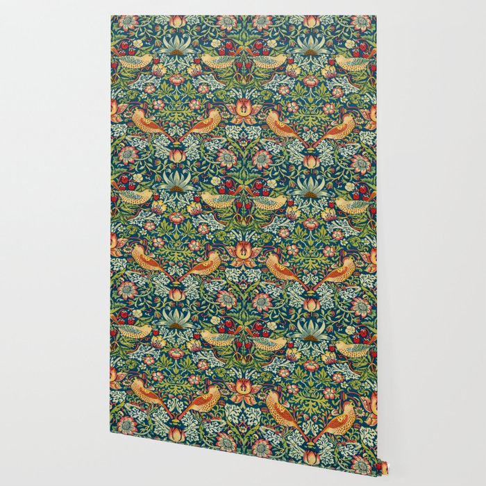 William Morris "Strawberry Thief" 11. Wallpaper Gallery Image 2