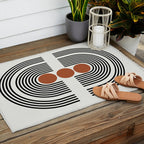 mid-century arch  Outdoor Rug Gallery Image 2