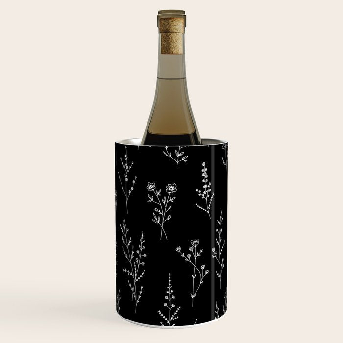 New Black Wildflowers Wine Chiller Gallery Image 3