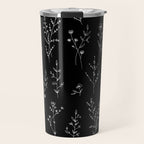New Black Wildflowers Travel Mug Gallery Image 1