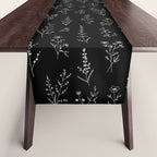 New Black Wildflowers Table Runner Gallery Image 1