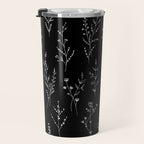 New Black Wildflowers Travel Mug Gallery Image 3