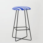  Classic Stripes XXXIV - Bright Blue Stool Gallery Image 1