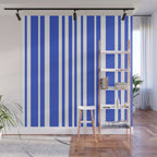  Classic Stripes XXXIV - Bright Blue Wall Mural Gallery Image 1
