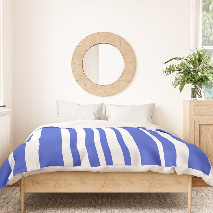  Classic Stripes XXXIV - Bright Blue Duvet Cover Gallery Image 3