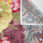 collage art-girl with flowers Wall Tapestry Gallery Image 3