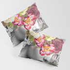 collage art-girl with flowers Pillow Sham Gallery Image 3