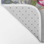 collage art-girl with flowers Bath Mat Gallery Image 2