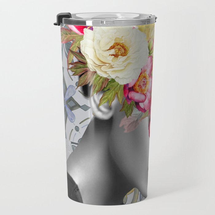 collage art-girl with flowers Travel Mug Gallery Image 3