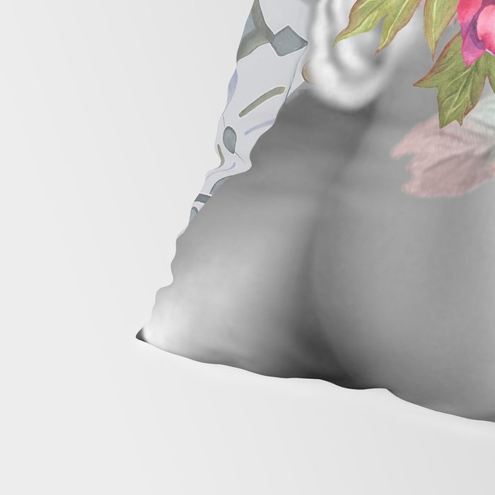 collage art-girl with flowers Pillow Sham Gallery Image 4